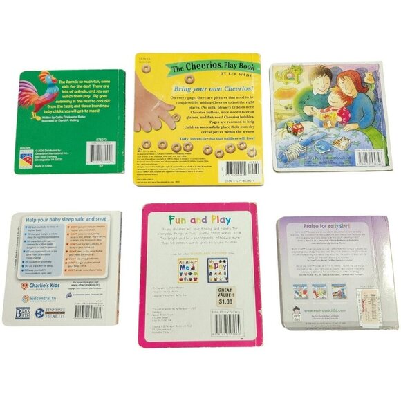 🪻BOGO🪻 Lot of 6 Baby Children's Board‎ Books Shapes Farm New Baby Cheerios - Picture 10 of 12
